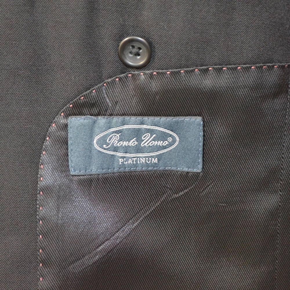 Pronto Uomo 40R Sport Coat Blazer Suit Jacket Blac - Picture 8 of 8